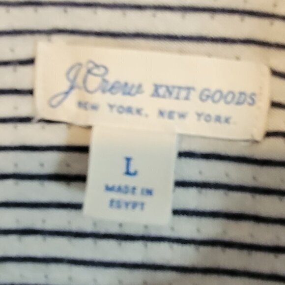 J. Crew 100% Cotton Navy Long Sleeve Quarter Zip Sweater - sz L - Picture 4 of 6